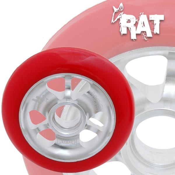 Rat 5 Spoke Scooter Wheel - Green with Black Alloy