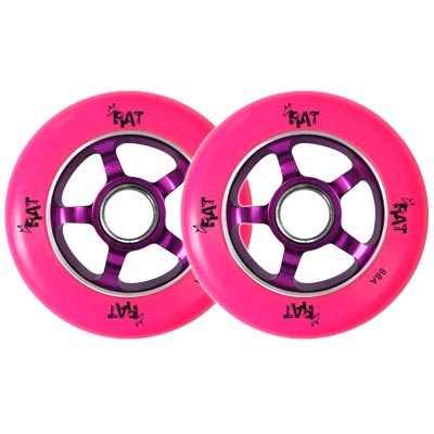 Rat Scooters Wheel Set - Pink with Purple Alloy
