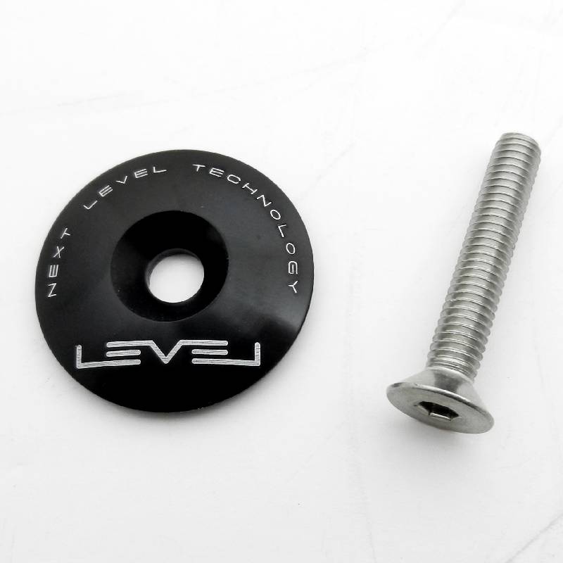 Alloy Ahead CNC Top Cap and Bolt - Anodised Black