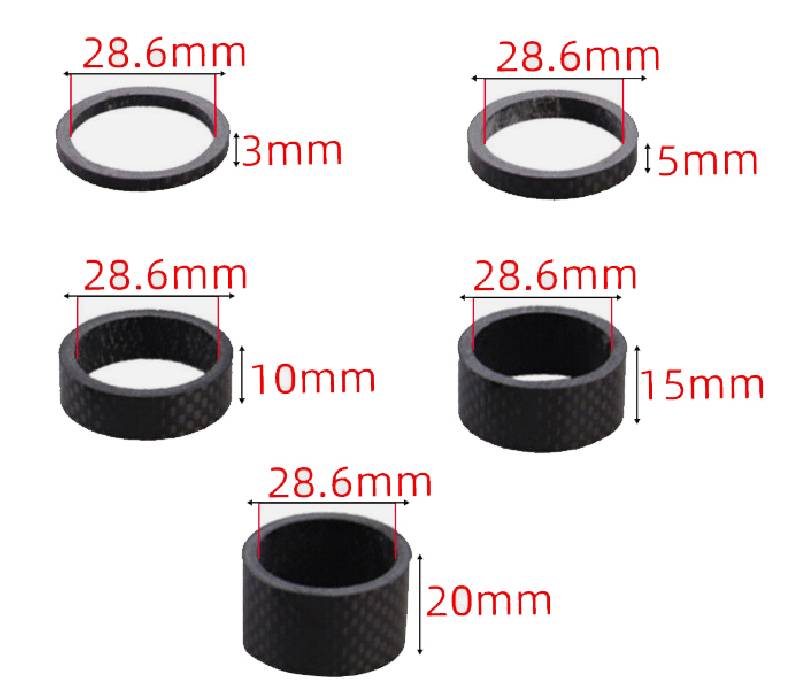 Ahead 1 1/8 Carbon Fibre Spacer Set (5)