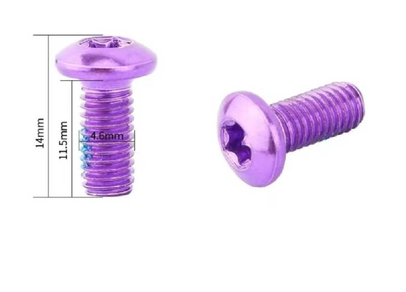 Disc Rotor Bolts T25 Pack of 12 - Purple