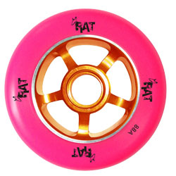 Rat 5 Spoke Scooter Wheel - Pink with Orange Alloy