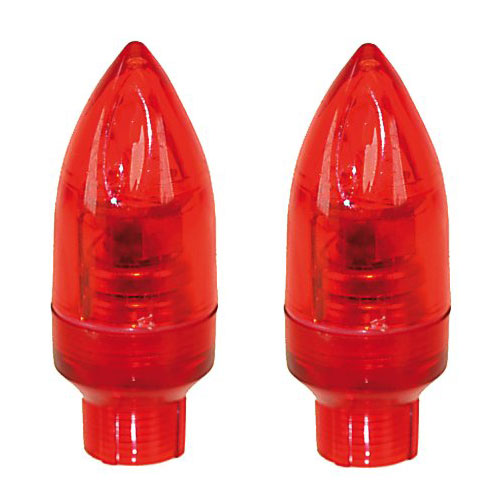 LED Flashing Valve Caps - Red