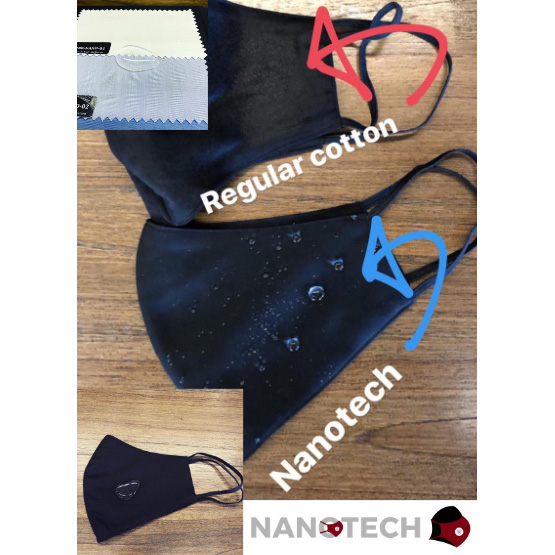 Nanotech 3 Layer Mask - Black Large