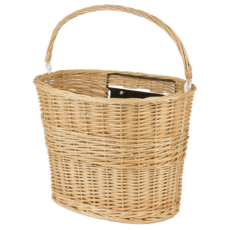 Wicker Basket with Handlebar Clip
